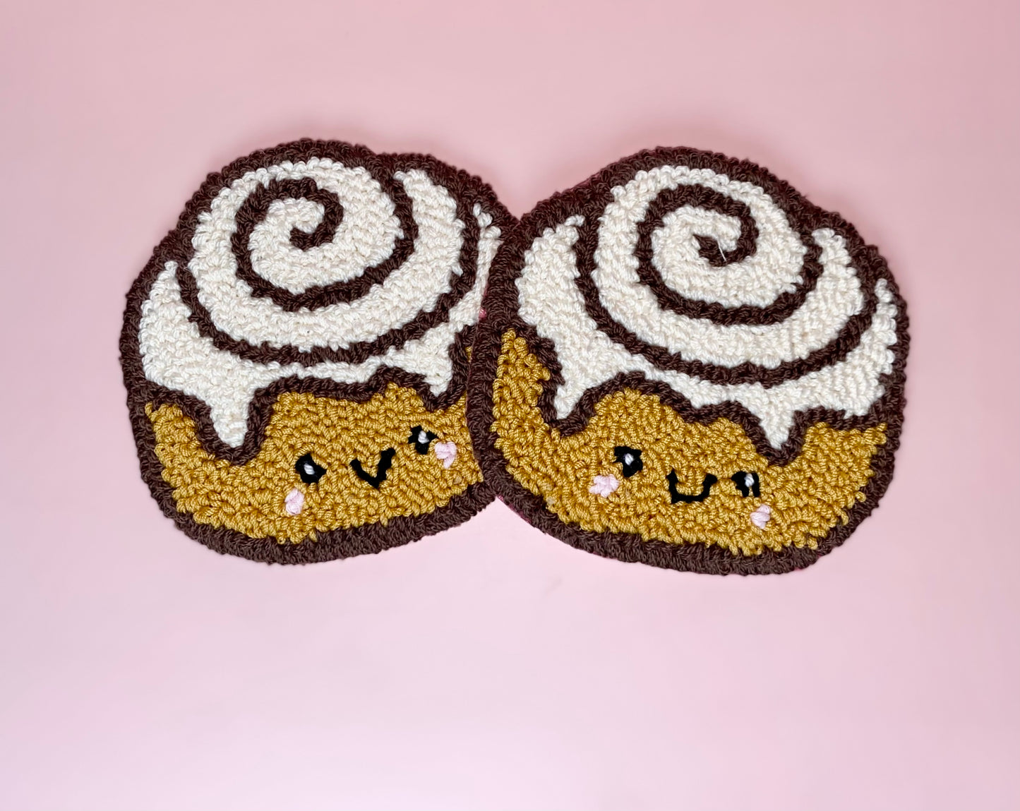 Sweet Morning Cinnamon Roll Crochet Mug Rug