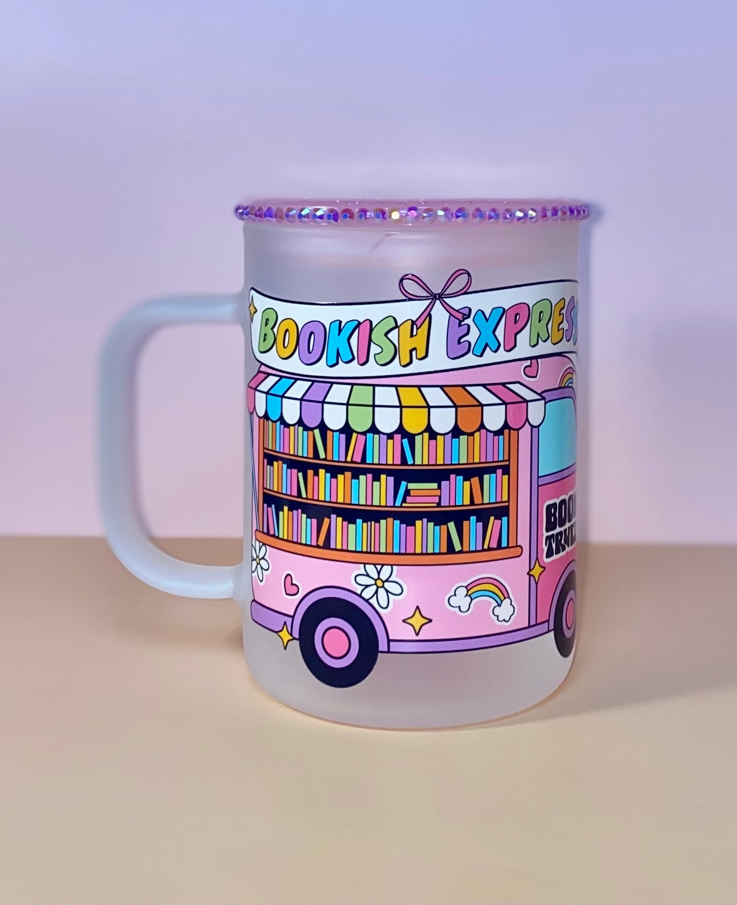 Bookish Express Glass Mug