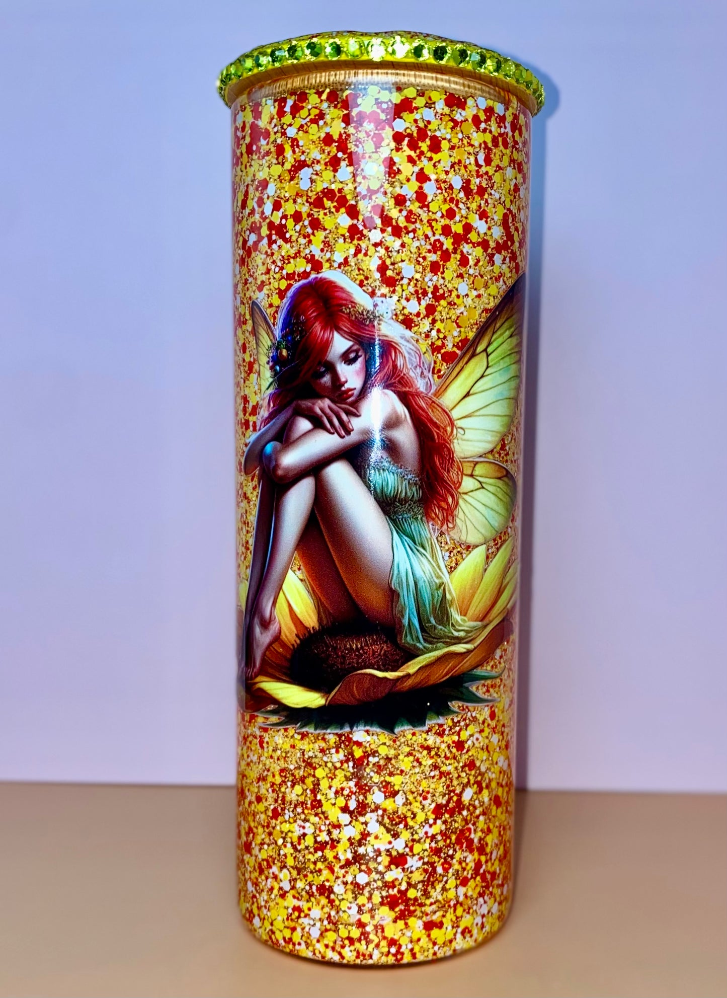 Red Haired Fairy Glass Snowglobe