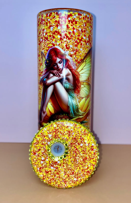 Red Haired Fairy Glass Snowglobe