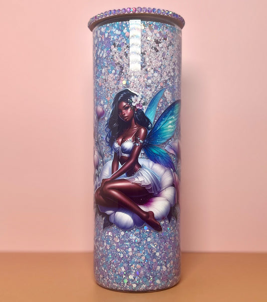 Purple Fairy Glass Snowglobe