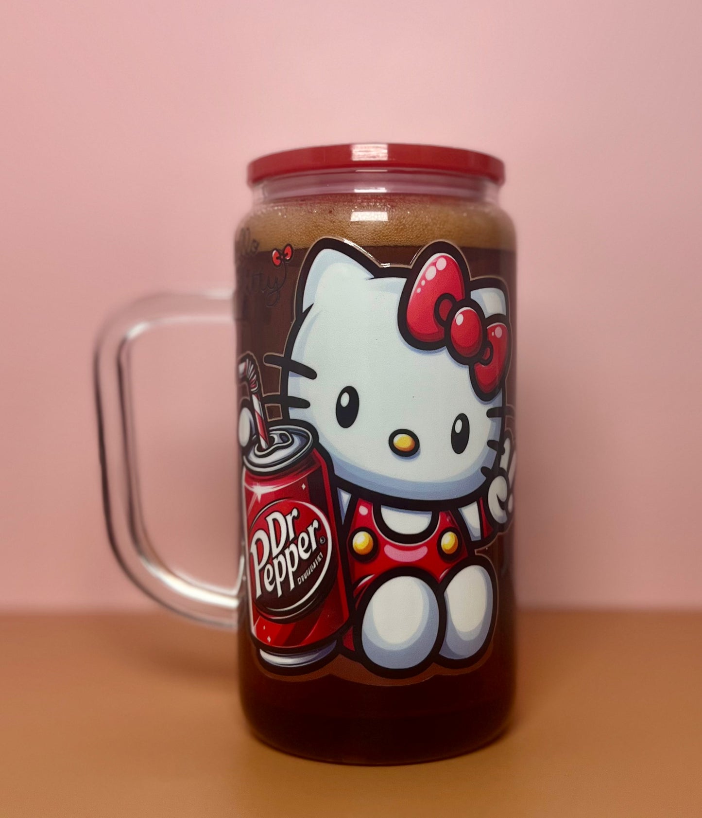 Dr.Pepper Inspired HK Glass Cup
