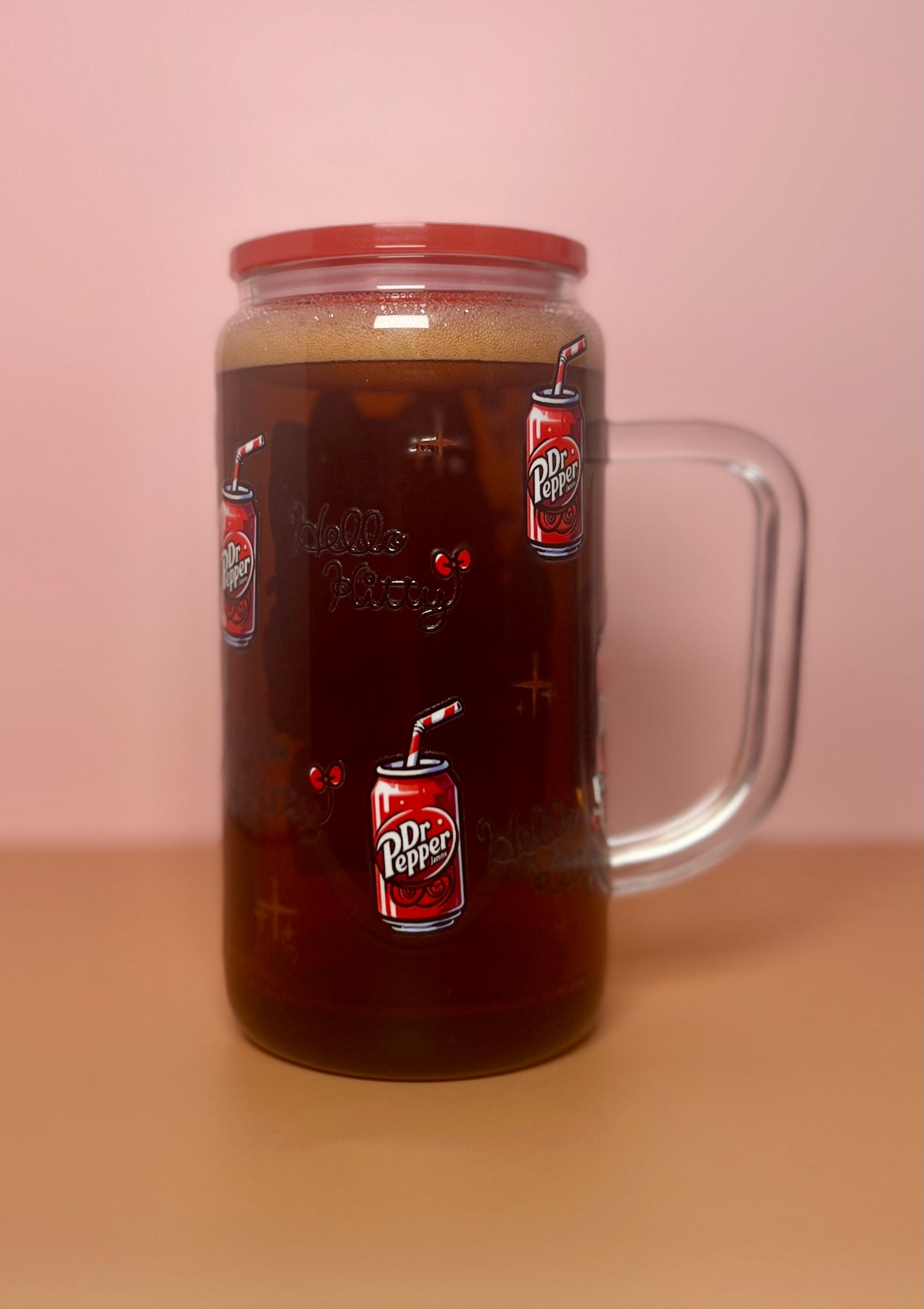 Dr.Pepper Inspired HK Glass Cup