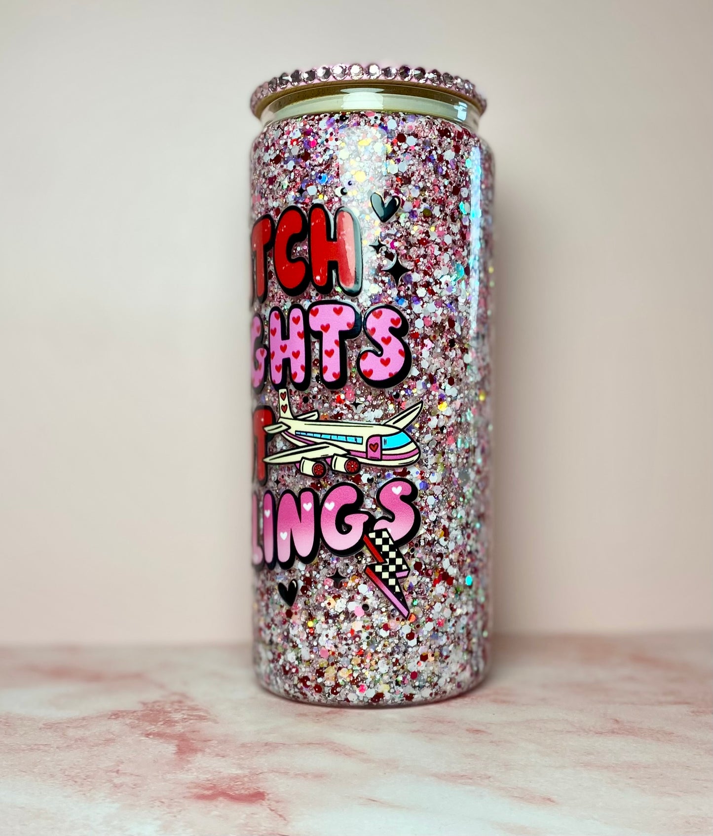 Catch Flights Not Feelings Snowglobe Tumbler