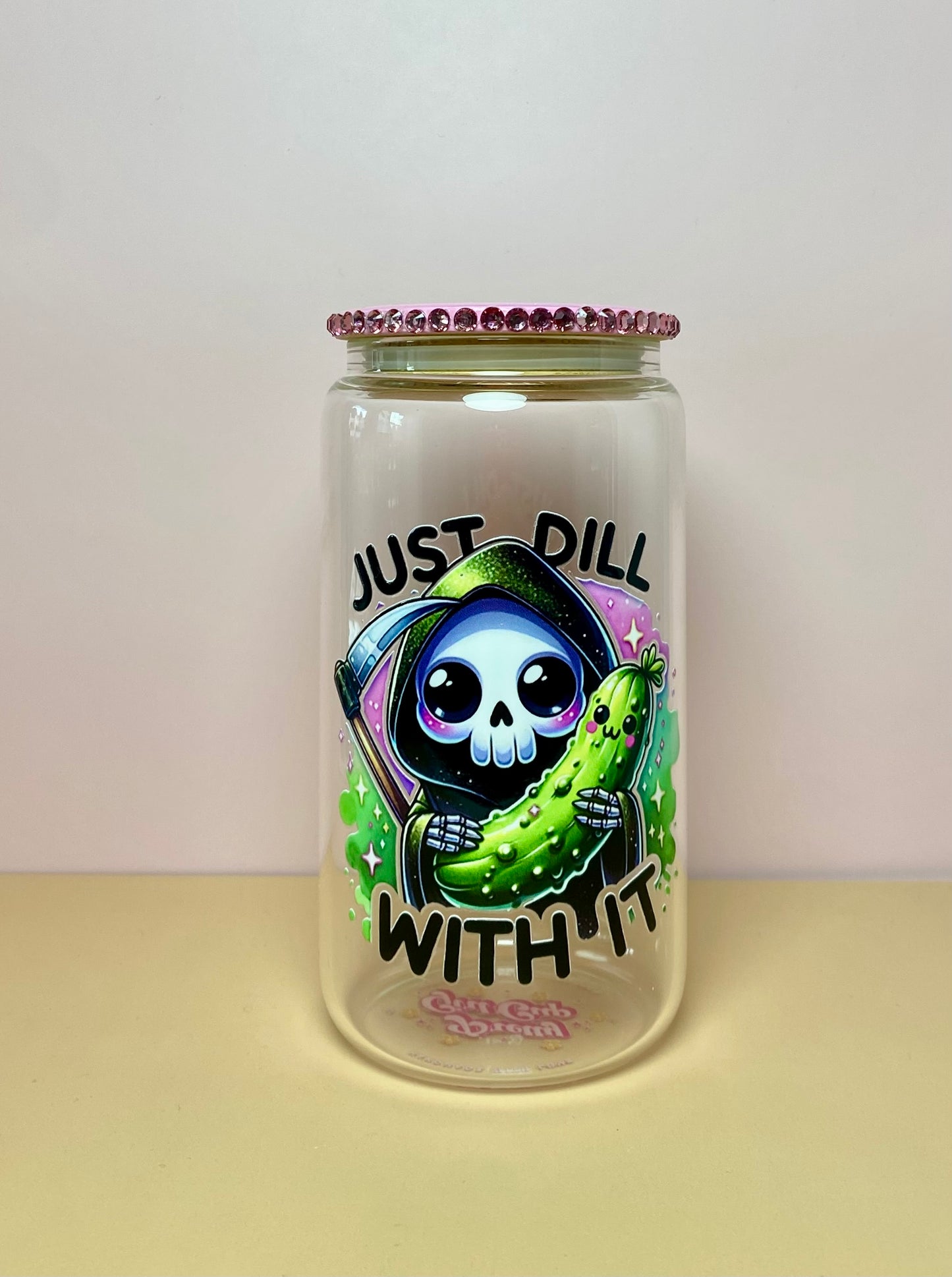 Dill With It Glass Cup