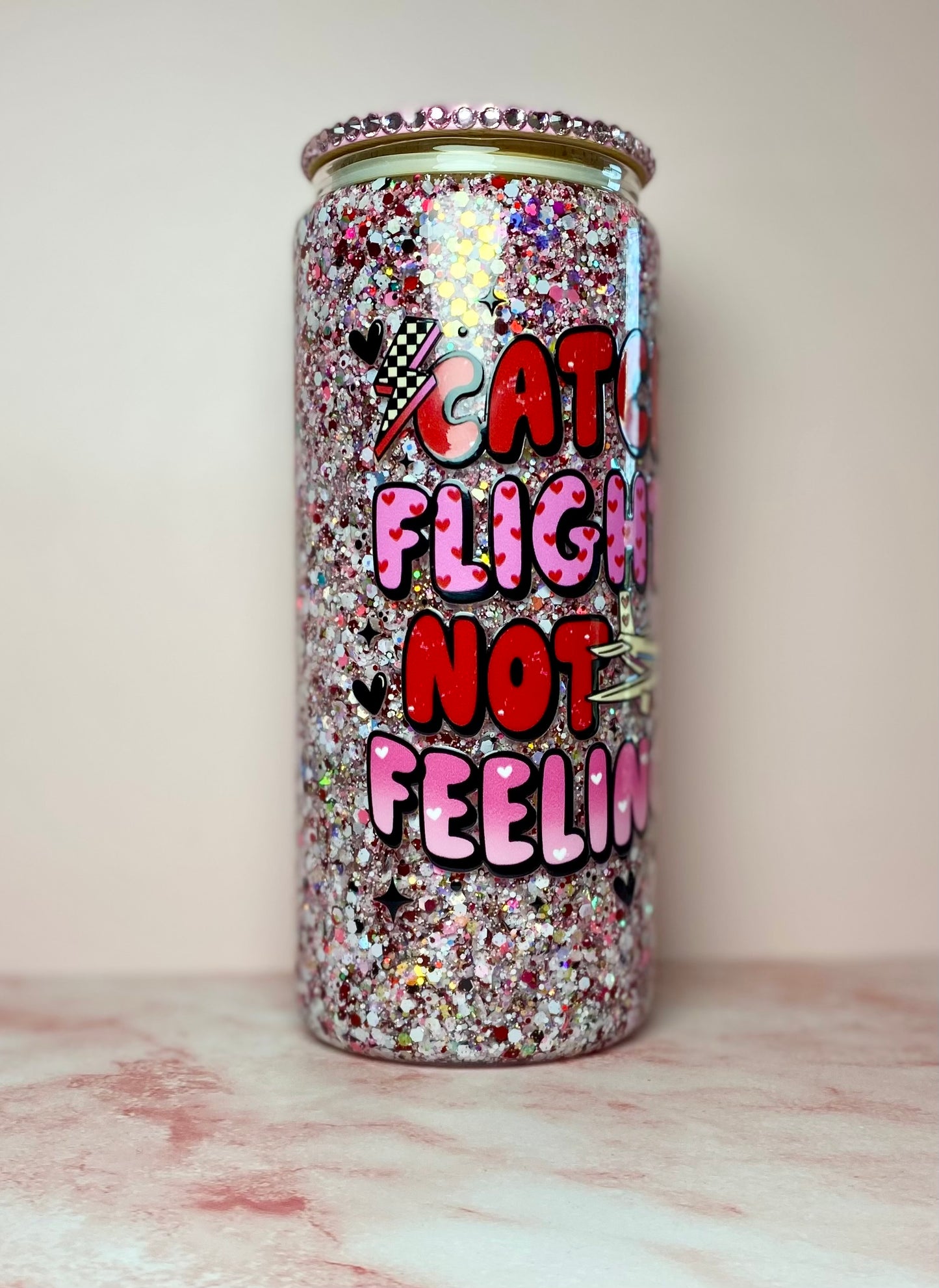 Catch Flights Not Feelings Snowglobe Tumbler