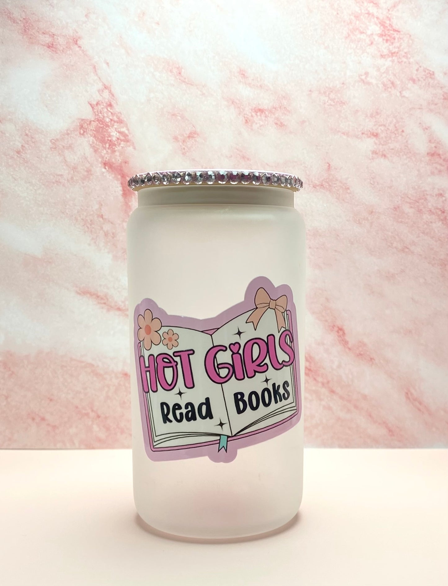 Hot Girls Read Books Glass Cup