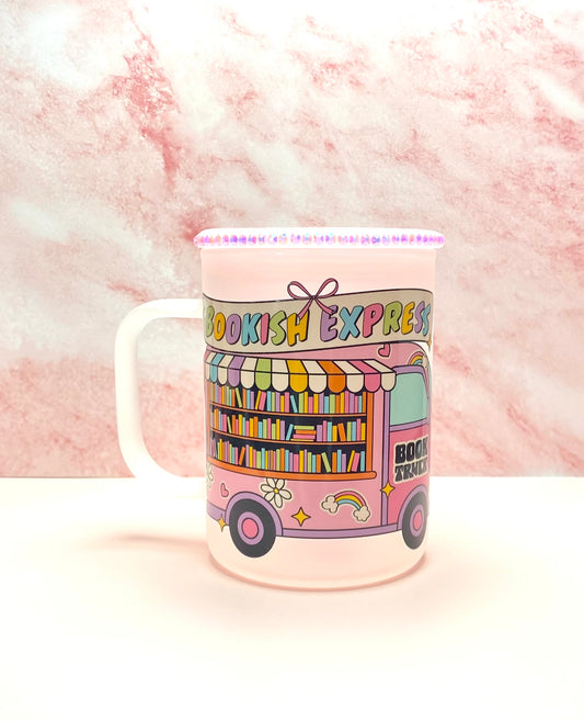 Bookish Express Glass Mug