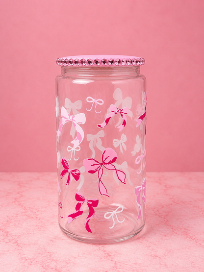 Coquette Bow Glass Cup