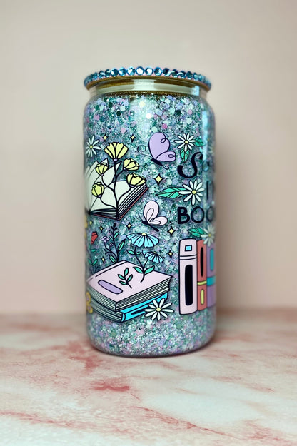 Sorry I'm All Booked Up Snowglobe Tumbler