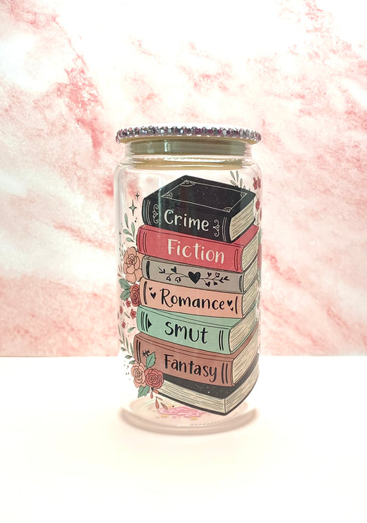 Bookish Stack Glass Cup