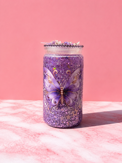 Purple Butterfly Dream Snowglobe