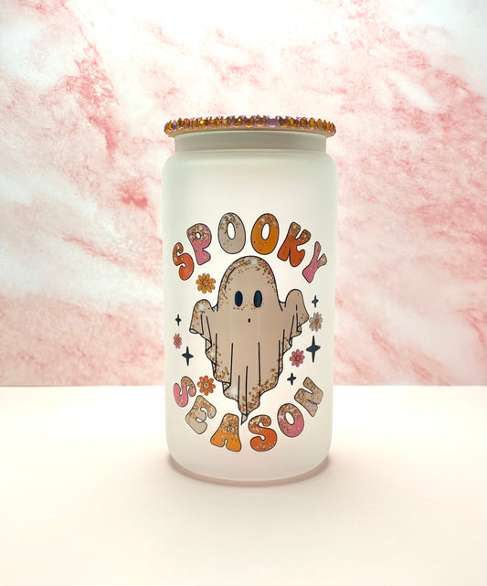 Spooky Season Ghost Glass Cup
