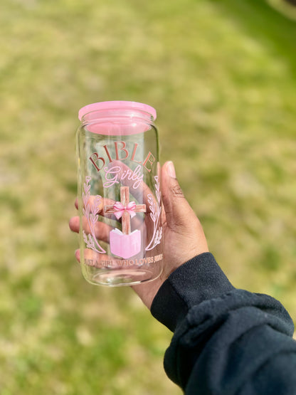 Bible Girly Glass Cup