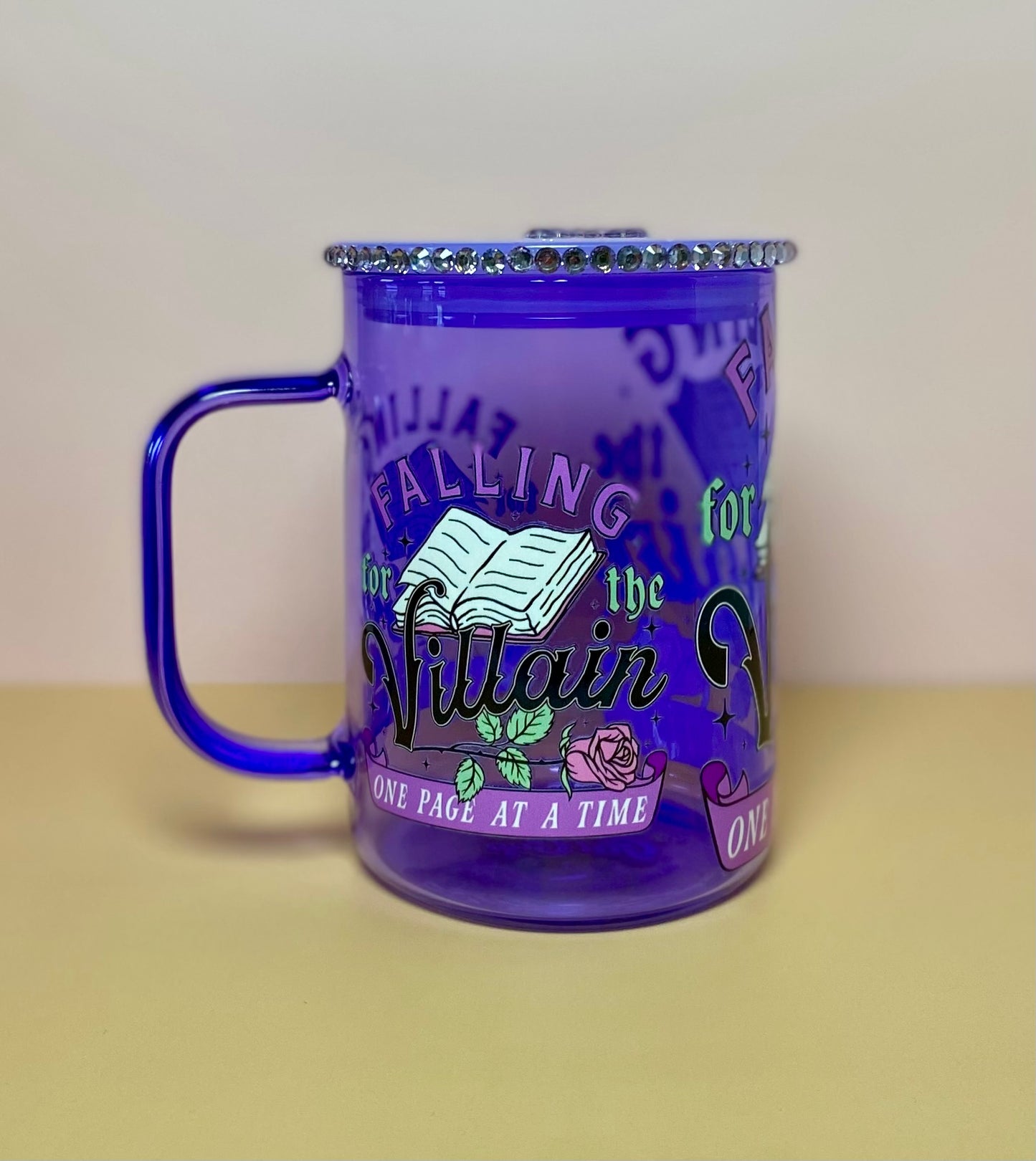Falling For The Villain Glass Mug