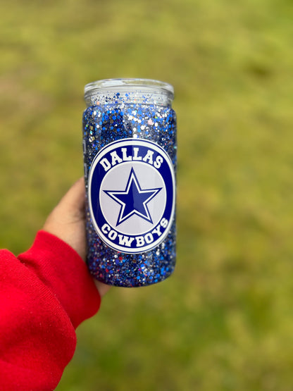 Cowboys Acrylic Snowglobe Tumbler