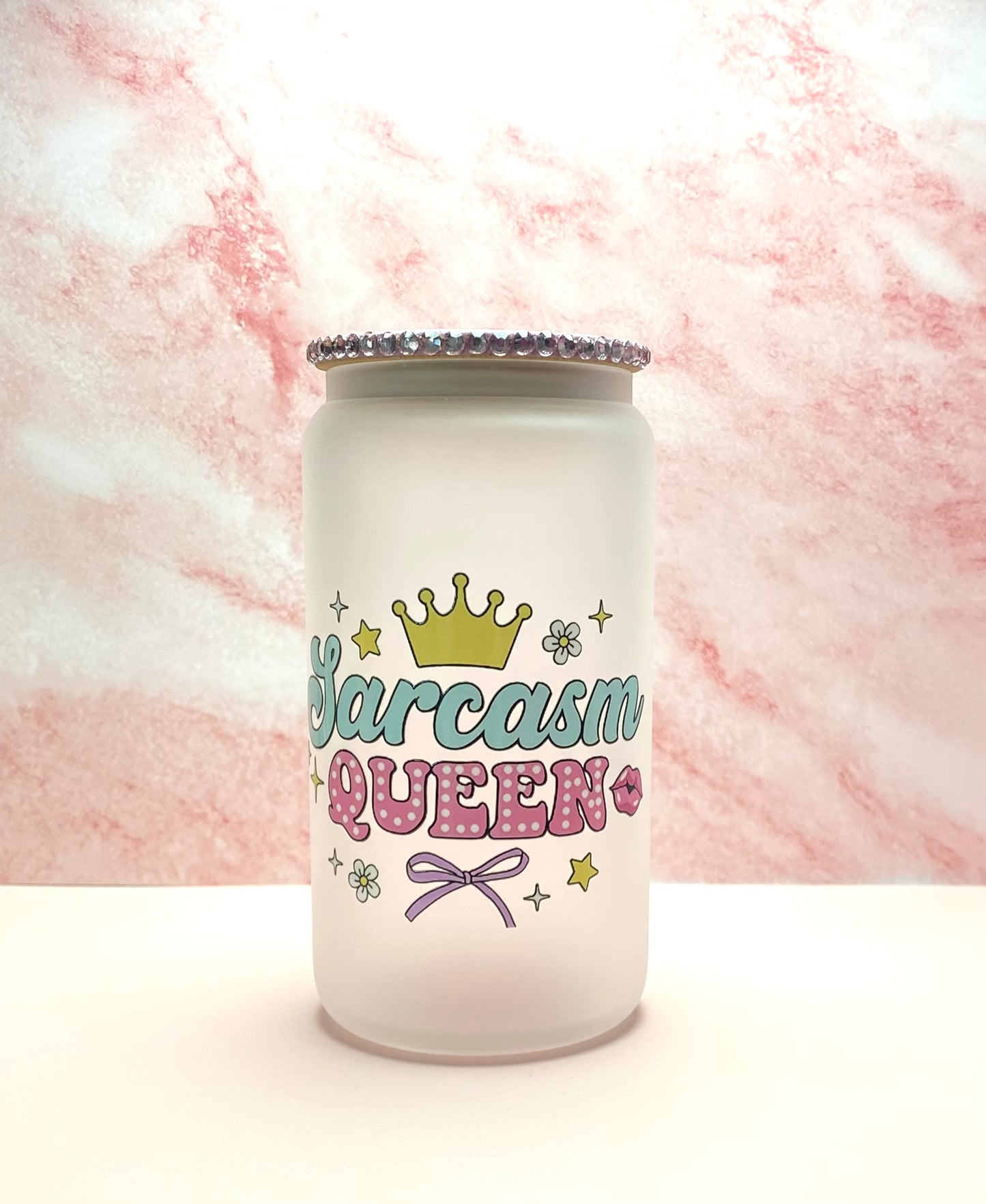 Sarcasm Queen Glass Cup