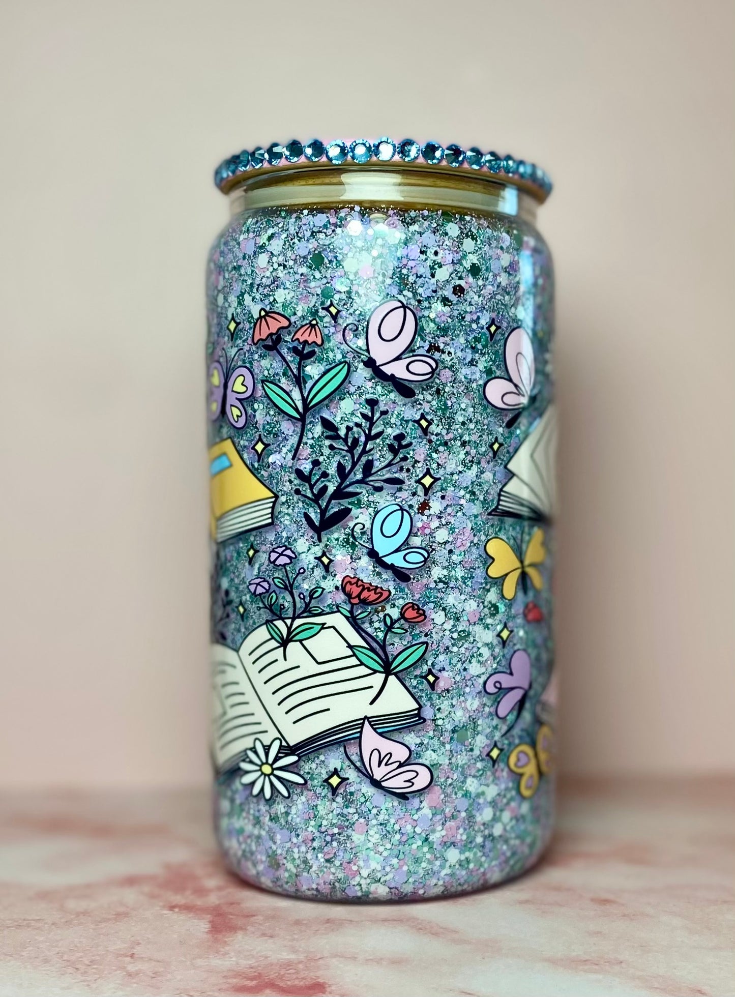 Sorry I'm All Booked Up Snowglobe Tumbler