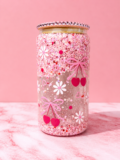 Sweet Cherry Coquette Snowglobe