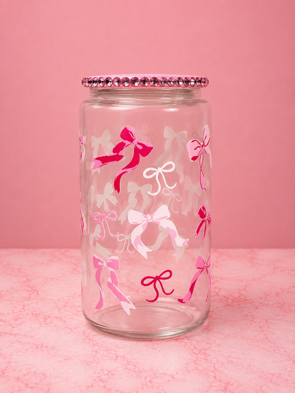 Coquette Bow Glass Cup
