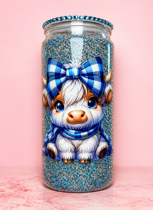 Highland Cow Snowglobe Tumbler