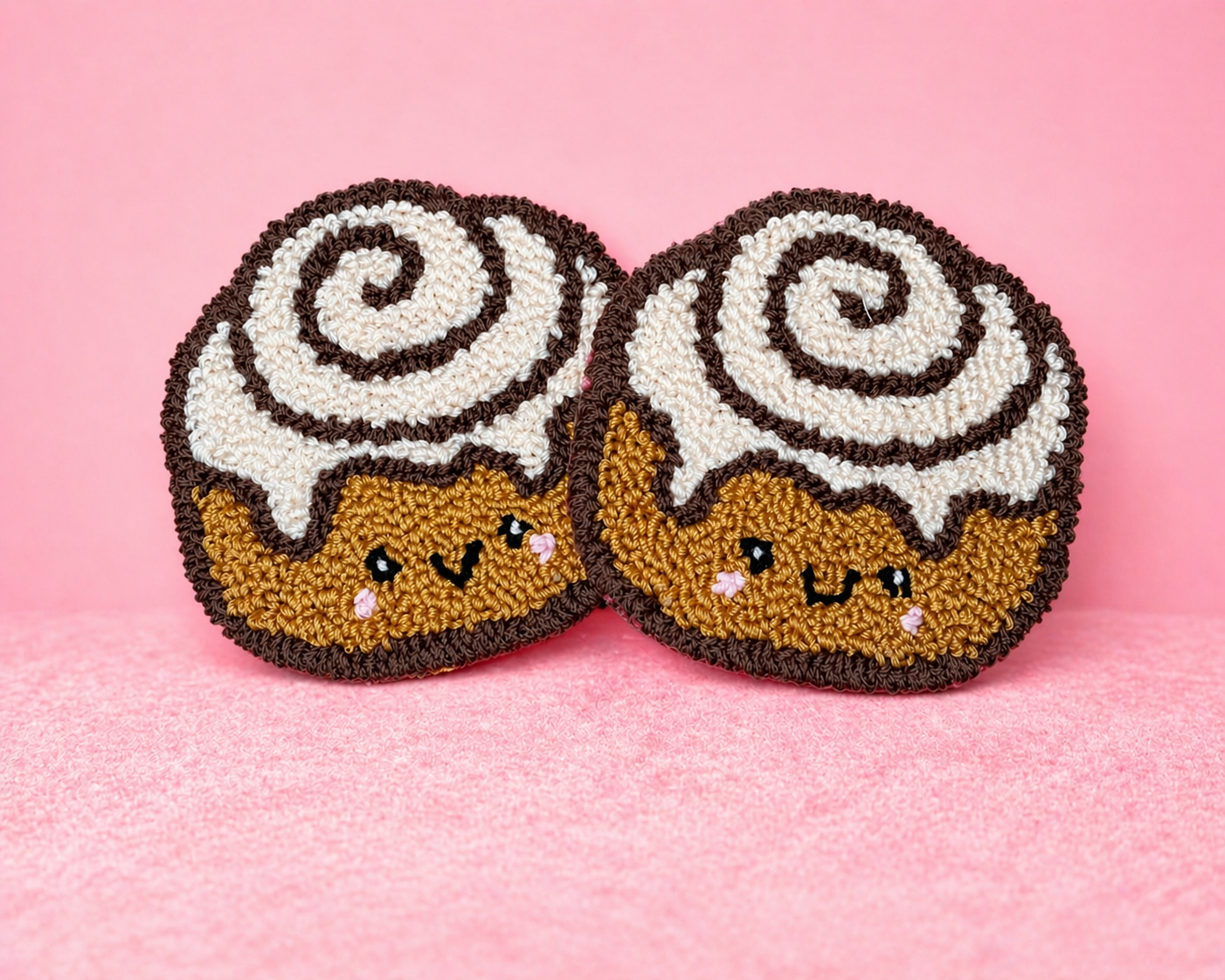Sweet Morning Cinnamon Roll Crochet Mug Rug
