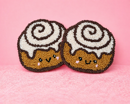 Sweet Morning Cinnamon Roll Crochet Mug Rug
