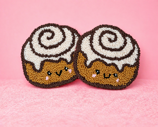Sweet Morning Cinnamon Roll Crochet Mug Rug