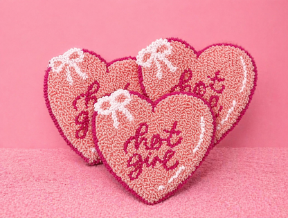 "Hot Girl" Heart Mug Rug
