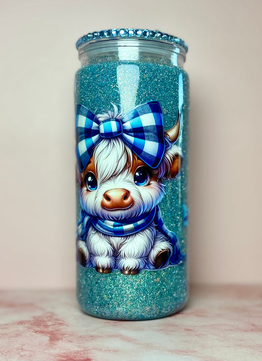 Highland Cow Snowglobe Tumbler