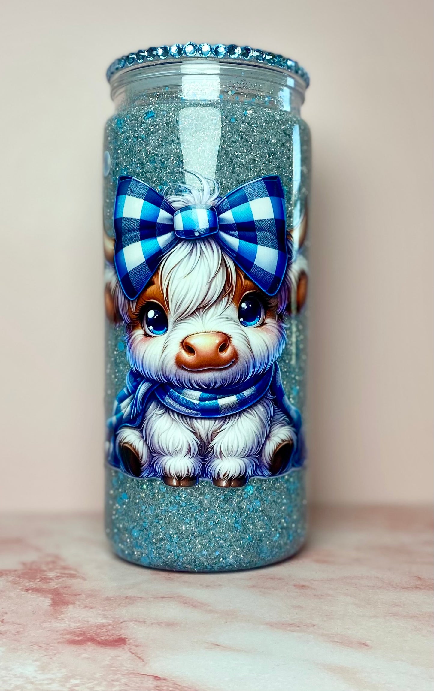 Highland Cow Snowglobe Tumbler