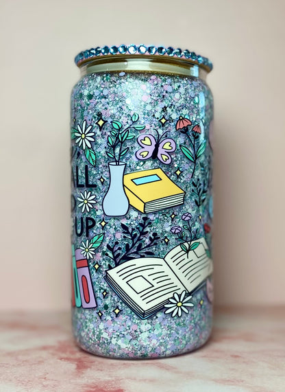 Sorry I'm All Booked Up Snowglobe Tumbler