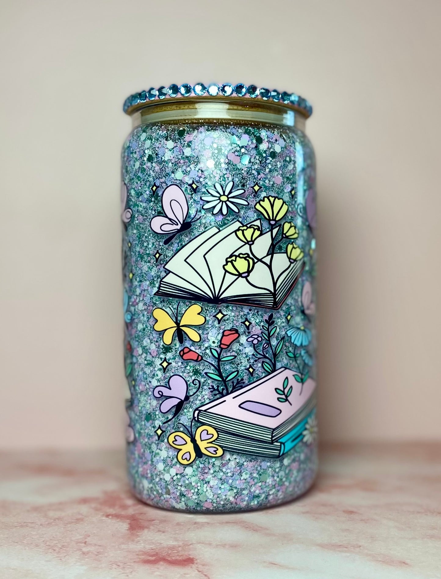 Sorry I'm All Booked Up Snowglobe Tumbler