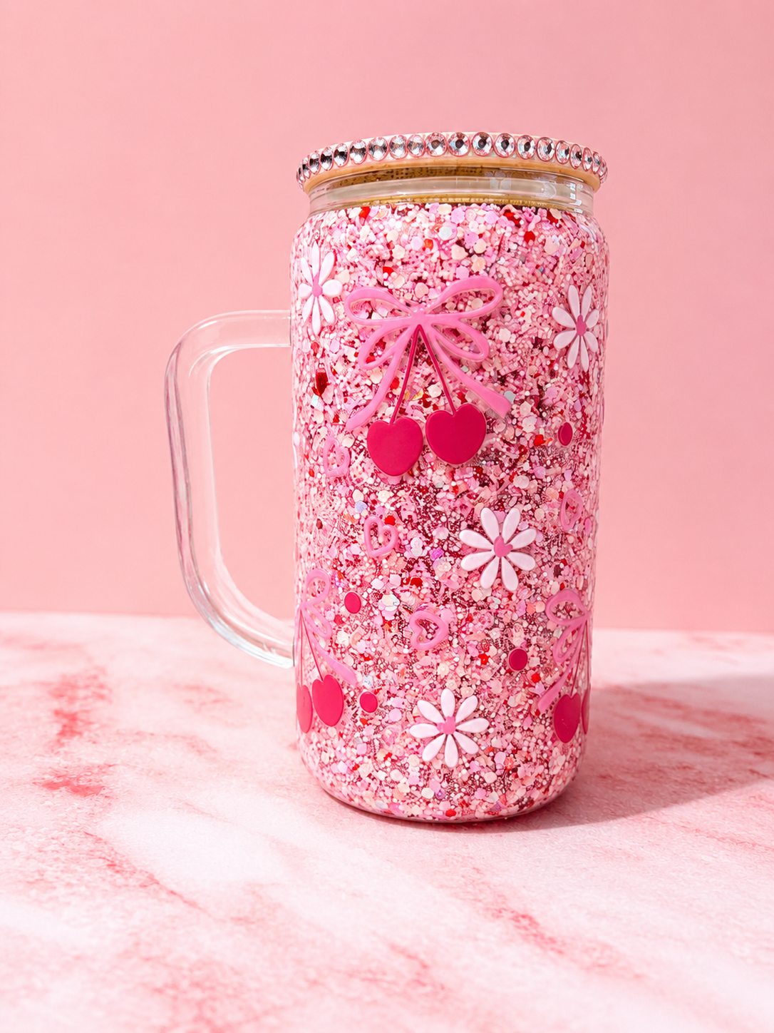 Sweet Cherry Coquette Snowglobe