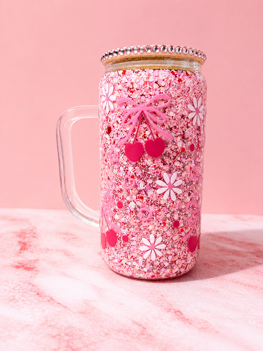Sweet Cherry Coquette Snowglobe
