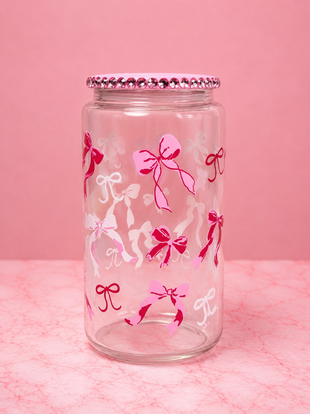 Coquette Bow Glass Cup