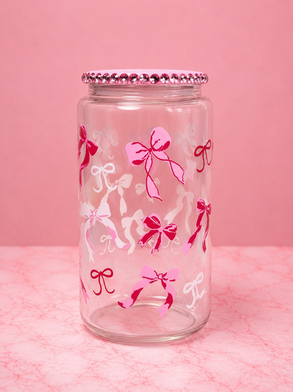 Coquette Bow Glass Cup