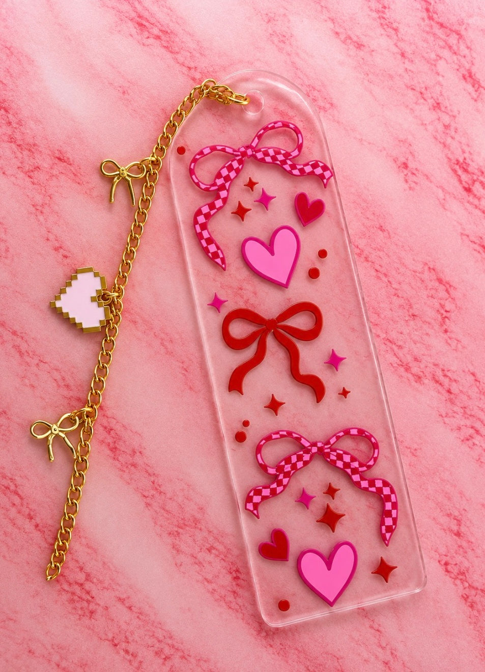 Pretty in Pink Acrylic Bookmark