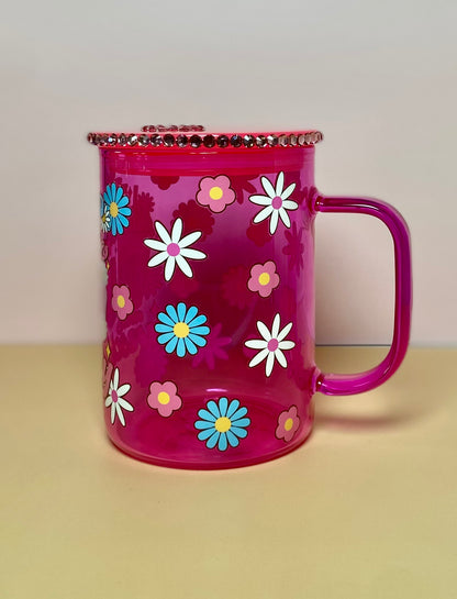 Fueled By Coffee And Anxiety Glass Mug