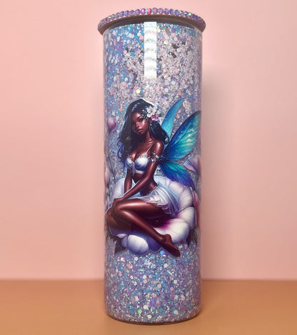 Purple Fairy Glass Snowglobe
