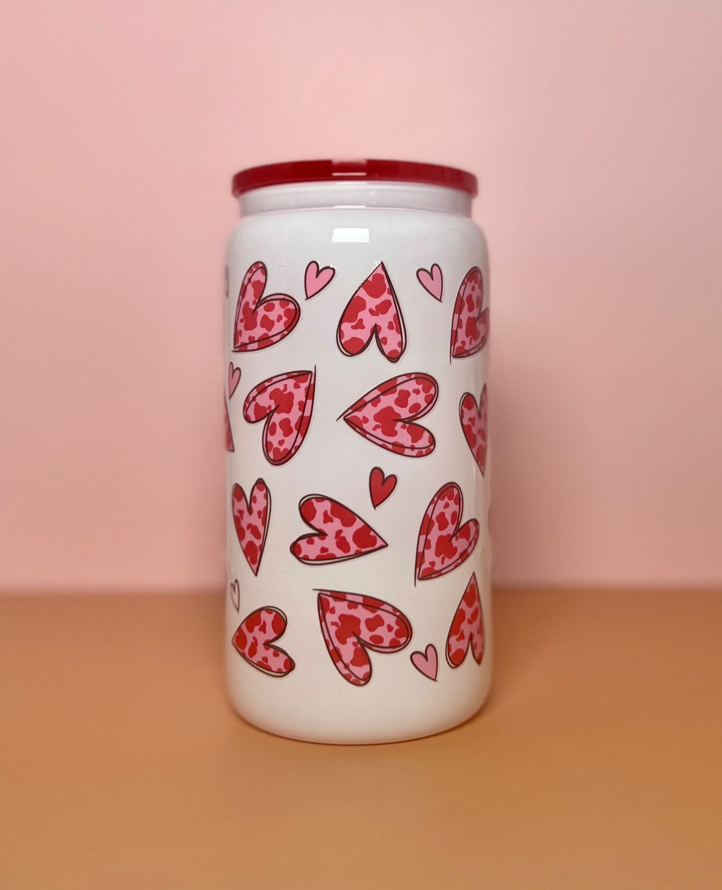 Red Heart Glass Cup