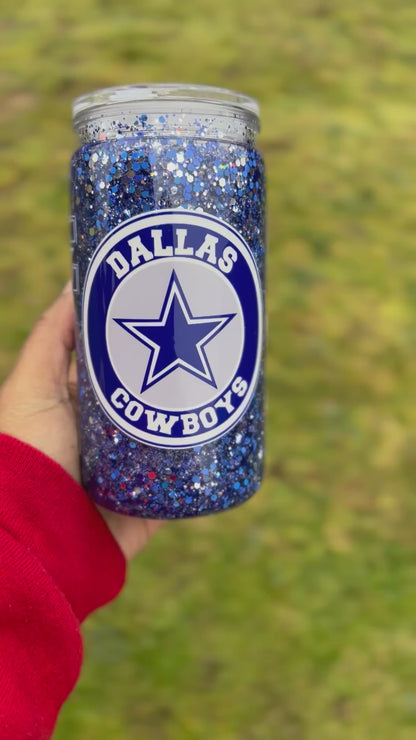 Cowboys Acrylic Snowglobe Tumbler