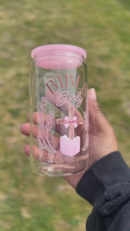 Bible Girly Glass Cup